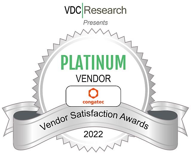 congatec riceve da VDC Research il premio “Platinum Vendor Satisfaction Award” per l'hardware destinato alla applicazioni IoT ed embedded